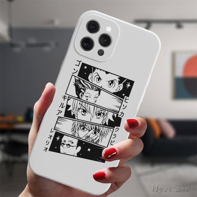 Для Iphone 13 11 12 14 Pro Max Mini Xs Xr 14plus белый чехол аниме Hunter X Hunter Killua Hisoka силиконовый защитный чехол