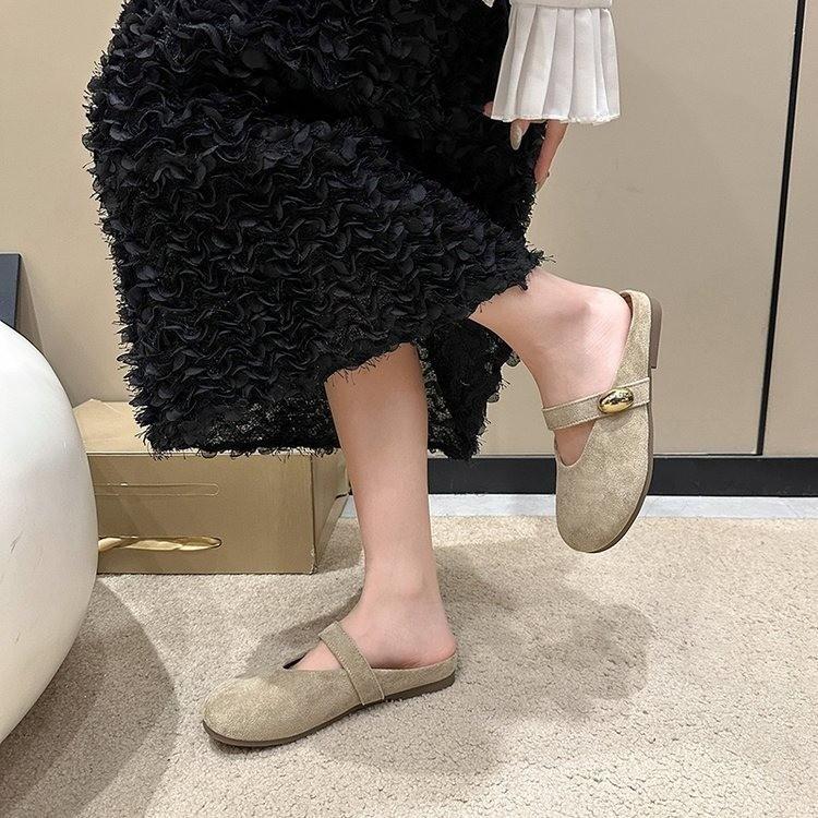 Французские ретро туфли-лодочки для женщин на весну 2025 года, с мягкой подошвой, желтые туфли на плоской подошве