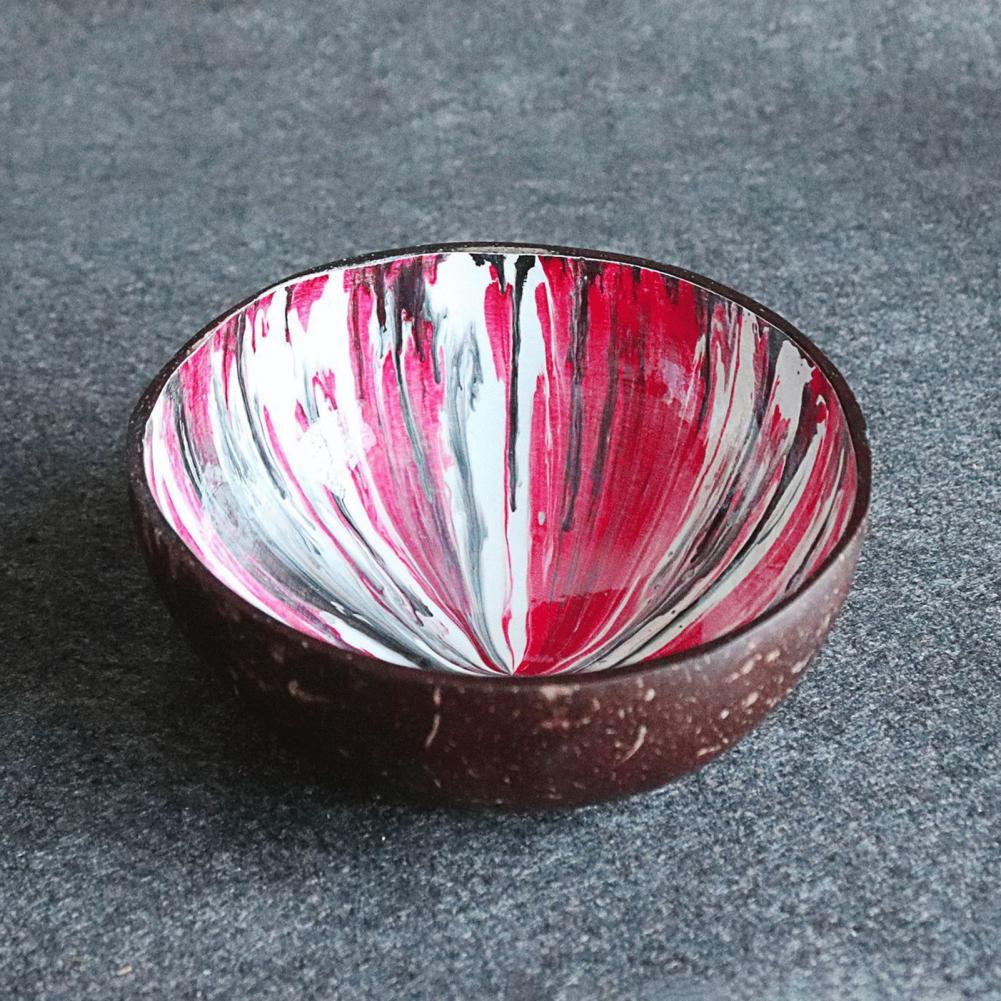 Кокосовые миски Кокосовая скорлупа Натуральные кокосовые миски Ручной работы Расписанные вручную Красивые Нежные Гладкие Натуральные миски