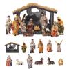 12pcs Nativity Scene Christmas Manger Set Resin Jesus Crafts Statue Nativity Ornaments Yard