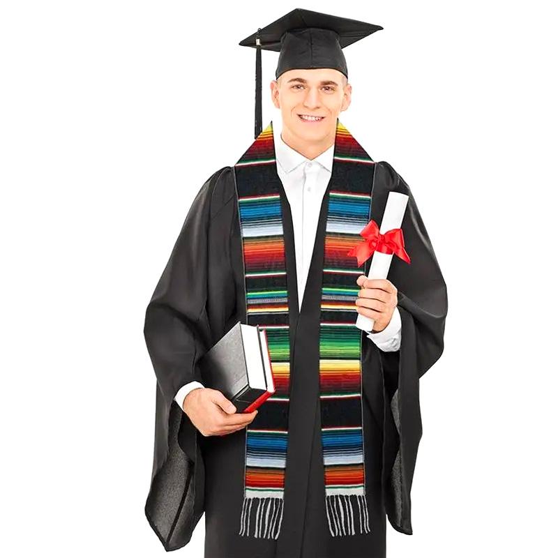 Men Mexican Long Scarves Graduation Decoration Shawl Graduation Sash Uniform Belt Graduation Stole