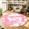 Round Rug Custom NameLana Del Rey Pattern Non Slip Carpet Home Floor Decor