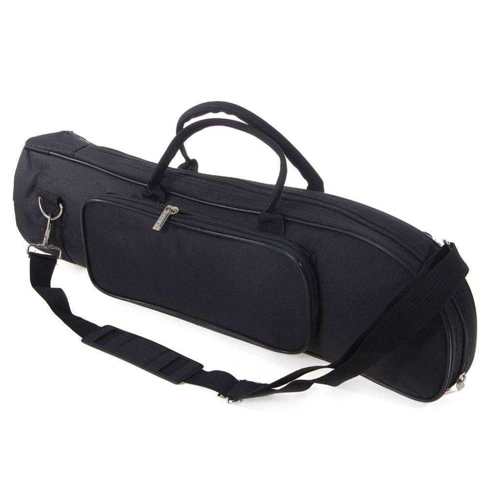 with Zippers Trumpet Gig Bag Padded Interior Waterproof Trumpet Carrying Case Shoulder Strap Heavy Duty Trumpet Instrument Bag