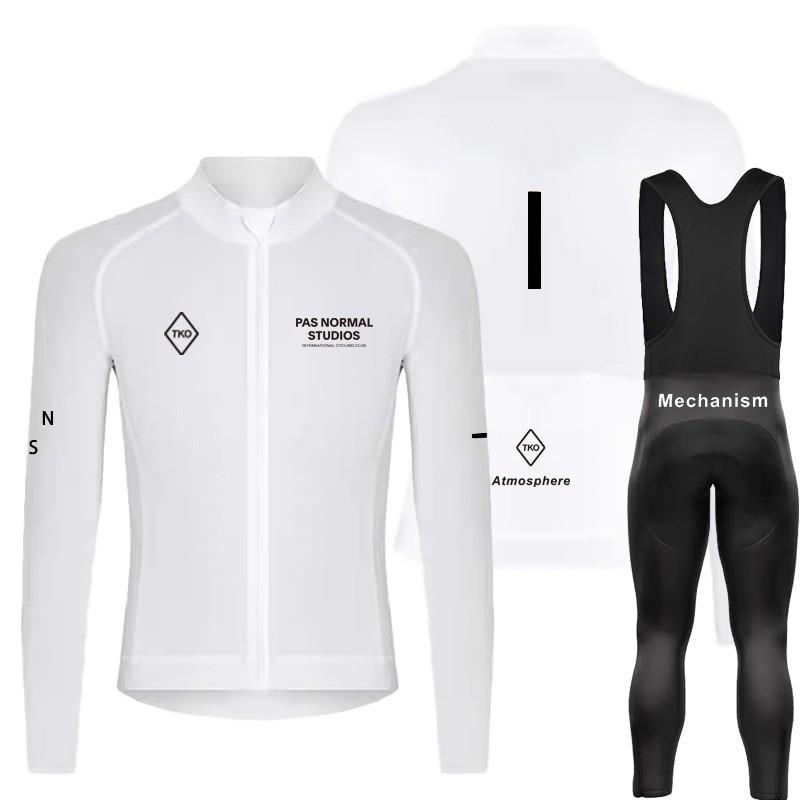Mens Long Sleeve Cycling Jersey Set Quick Dry Breathable Road Bike Apparel Ride