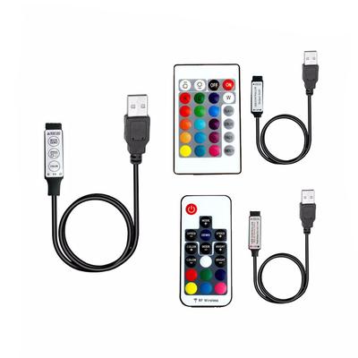 Светодиодная лента 5 12 24 Вольт RGB USB ИК-радиочастотный пульт дистанционного управления USB-светодиодная лента 3 17 24 пульта дистанционного управления