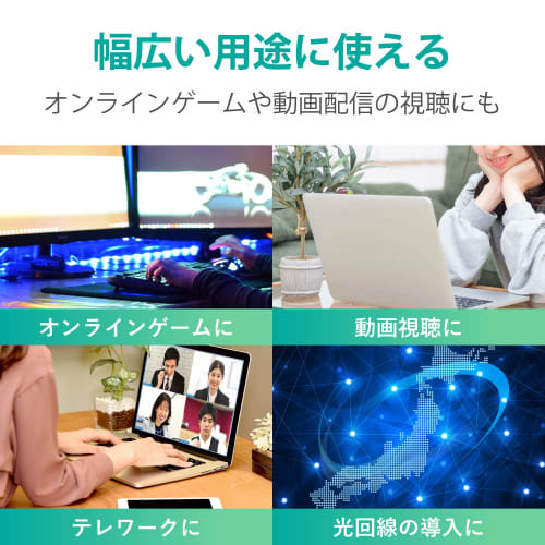 Elecom LAN Cable CAT6A 7m Nail Break Prevention Connector Soft White LD-GPAY/WH7