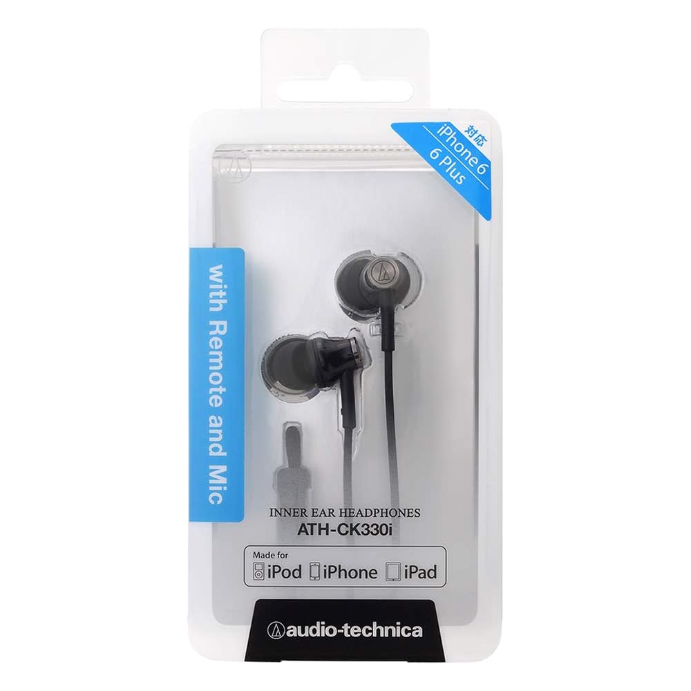 Внутриканальные наушники Audio-Technica ATH-CK330i BK с микрофоном для iPod/iPhone/iPad (черный)
