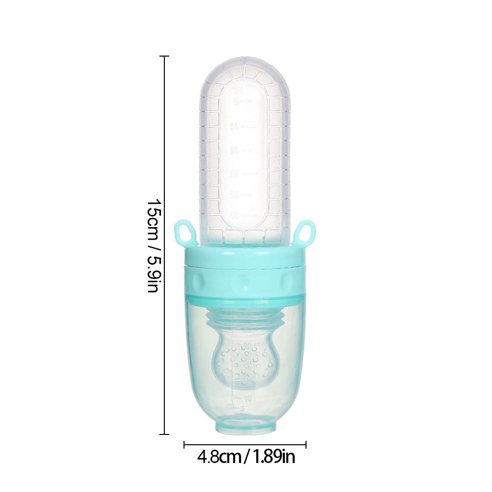 2 In 1 Baby Silicone Nipple Fresh Food Feeding Bottles Nibbler Learn Feeding Drinking Water Straw Handle Baby Food Feeder Set