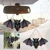 Bat Stained Glass Sun Catcher Translucent Window Hanging Decoration Handmade Acrylic Wall Art Light Catcher for Halloween Home Decor