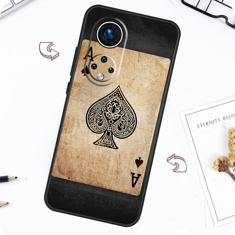 Кейс для карт Покера "Туз пик" Для Honor Magic 7 Pro 5 6 Lite Honor 200 Pro 50 70 90 X8b X9a X8a X8 X9 X9c X9b Чехол