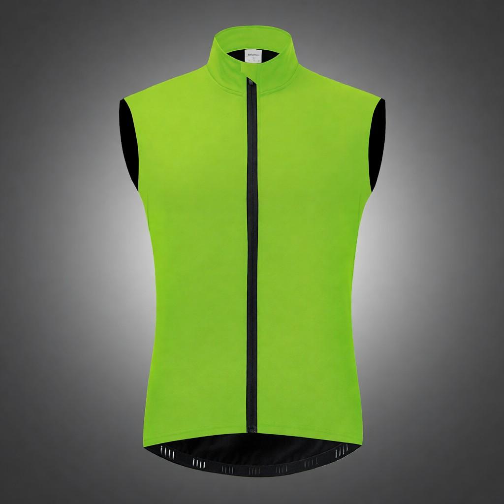 Men Fleece Lined Cycling Vest Windproof Reflective Sports Safety Bike Vest for Riding Running Jogging Hiking