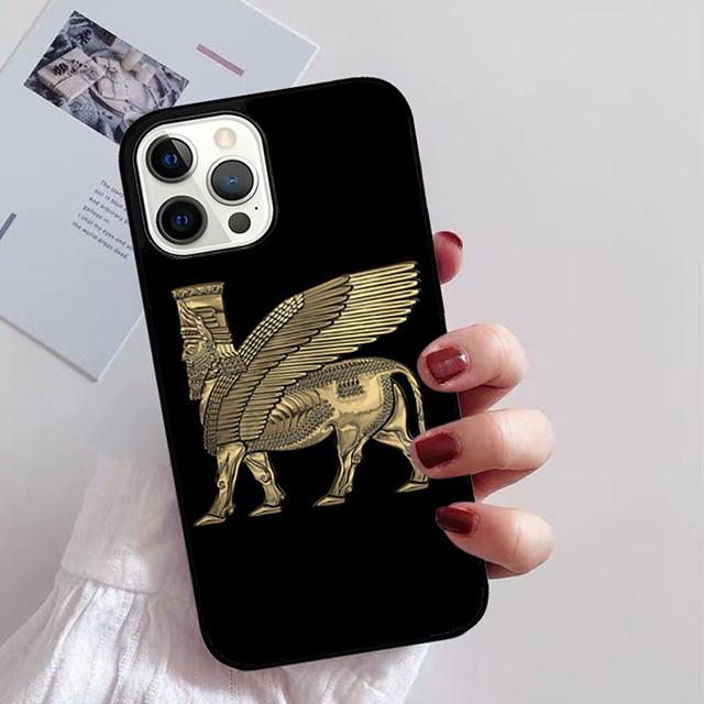 Чехол для телефона Lamassu Assyrian Winged Lion для iPhone 11 12 13 14 Pro Max mini XR XS SE 2020 6 7 8 Plus Samsung S21 S22 Coque Funda