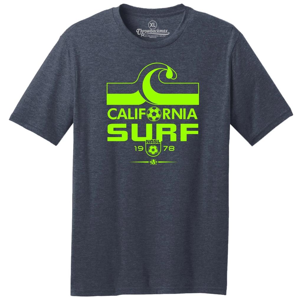 California Surf 1978 Logo NASL Soccer TRI-BLEND Tee Shirt