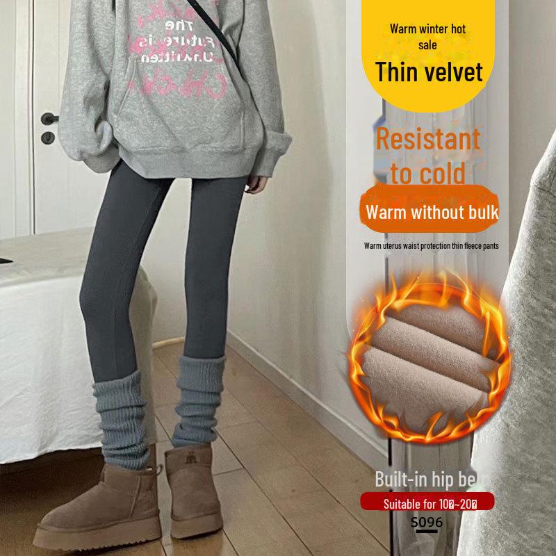 Женские плотные теплые коричневые штаны для йоги Shark с бархатом, идеально подходят для осени и зимы в качестве верхней одежды, облегающие леггинсы Barbie