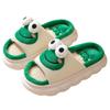 COMFYIZM Frog Indoor EVA Platform Cooling Size Cm Slippers, Sandals, Linen, Feel, Green, 22.5-23.0