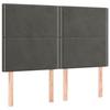 VidaXL Cadre de lit avec tête de lit Gris foncé 140x190 cm Velours3125691