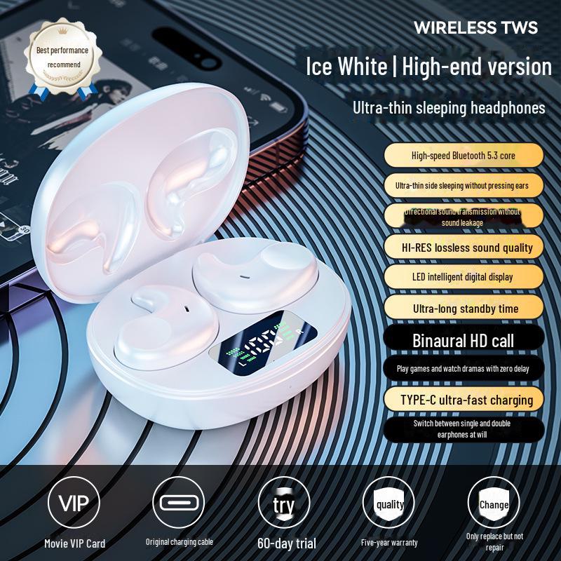 Новая беспроводная мини-гарнитура TWS Bluetooth для сна на боку