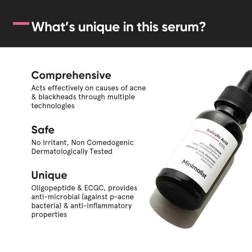 Minimalist 2% Salicylic Acid Serum For Sensitive Skin 30ml
