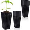 70Pcs Tall Tree Pots Plastic Deep Nursery Treepots Tall Seedling Flower Plant Co