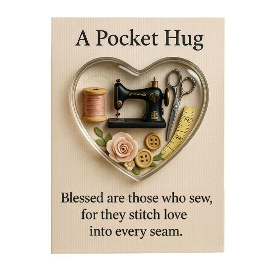 Pocket Hug Token for Hairstylists Heart Shaped Acrylic Keepsake with Mini Hair Tools Stylist Appreciation Gifts