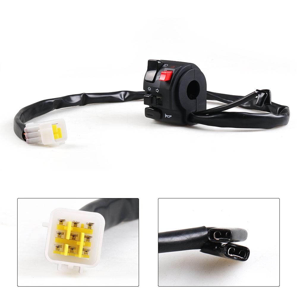 Мотоцикл 7/8 "22 мм переключатель управления рулем звуковой сигнал поворота электрическая противотуманная фара свет пусковой переключатель контроллера руля