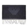 ARMANI JEANS Armani 934102 CD714 00020 Wool Cashmere Cashmere Blend Stole Scarf Black Muffler Men's [Item]