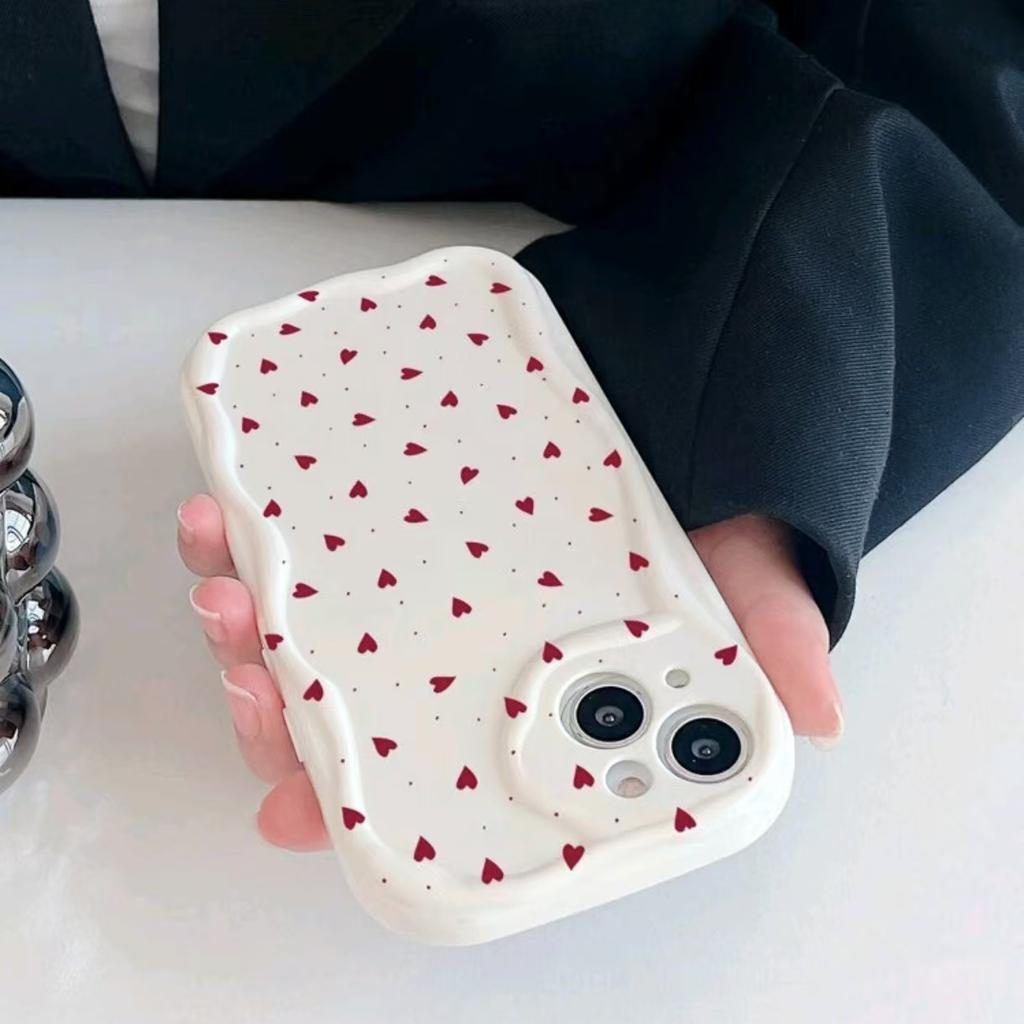 Red Hearts Are All Over The Screen for IPhone16 15ProMax Apple 15 Trendy Brand Phone Case 11XR Max
