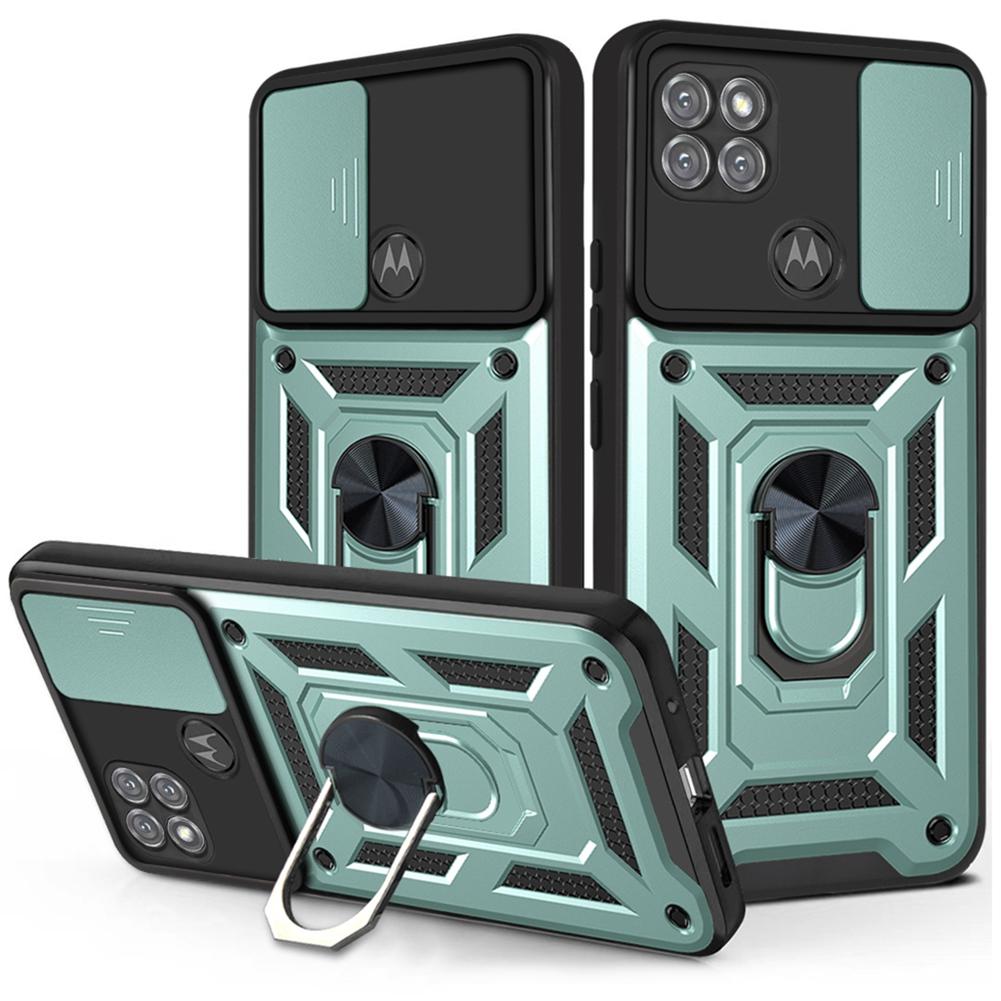 Бронированный противоударный чехол для Motorola Moto G9 Power Phone Camera Lens Защитный магнитный автомобильный держатель с кольцом-чехлом