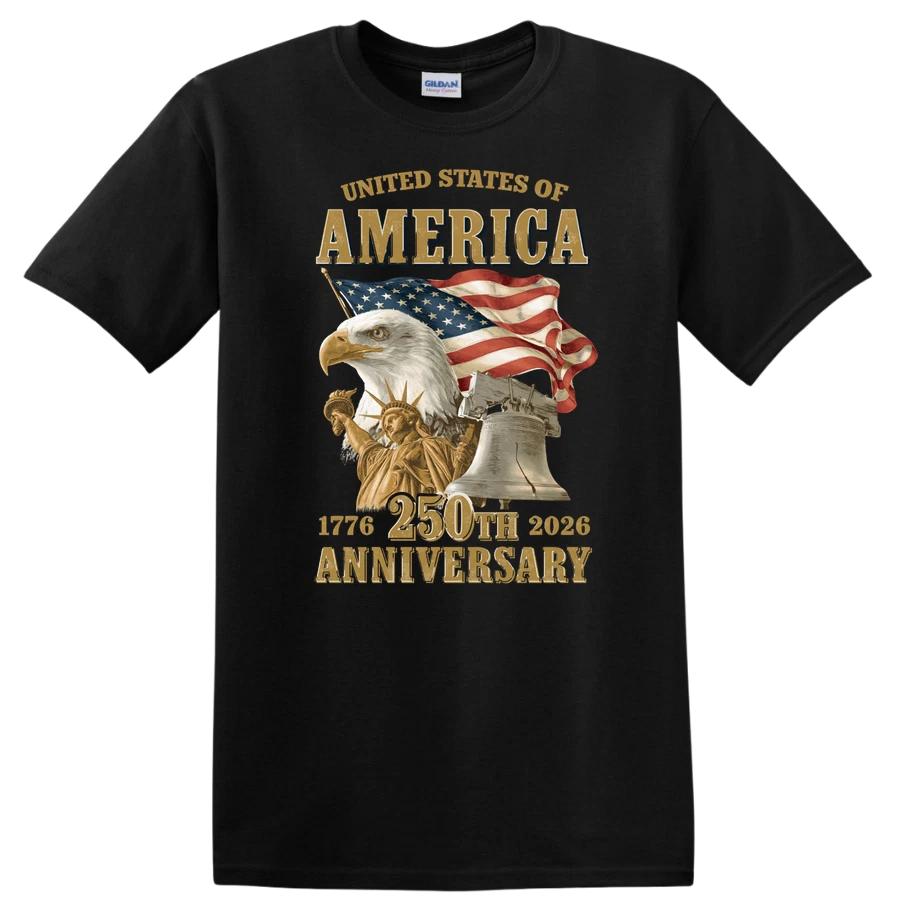 USA 250th Anniversary T Shirt American Eagle Flag Liberty Bell 1776 2026 Tee