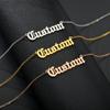 Модное Нержавеющая Сталь Ожерелье Персонализированная Буква 5мм NK Толстая Цепь для Женщин Мужчин Кулон Шильдик Подарок