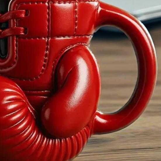 Boxing Glove Coffee Mug Coffee Cup with Stainless Steel Liner 12oz Gloves Shaped Tea Cup Novelty Gift for Fight Fans