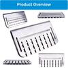 Grease Door Blocker Heavy Duty Griddle Grease Door Stopper 304 Stainless Steel Grease Food Screen for Griddle
