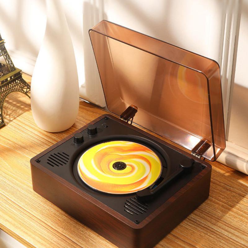 Беспроводная Bluetooth-колонка Маленький портативный аудиопроигрыватель для записи Звуковая панель для кемпинга Многофункциональный проигрыватель CD-альбомов