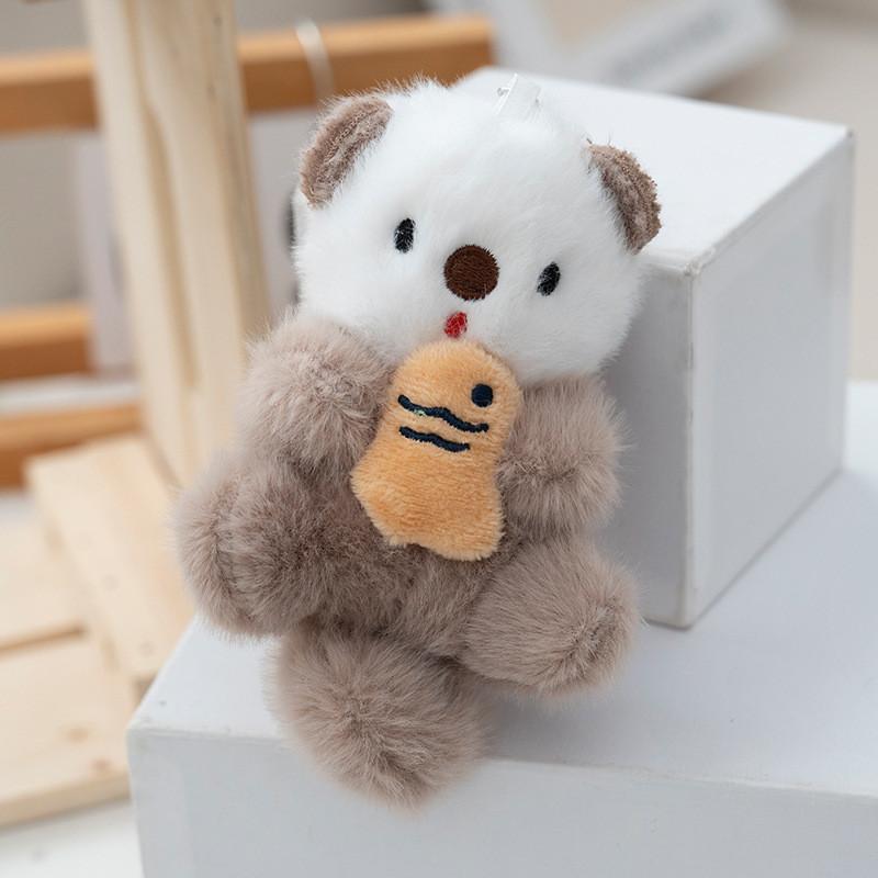 Soft Sea Otter Plushie With Long Fur Pp Cotton Filling Stuffed Animal Kids For