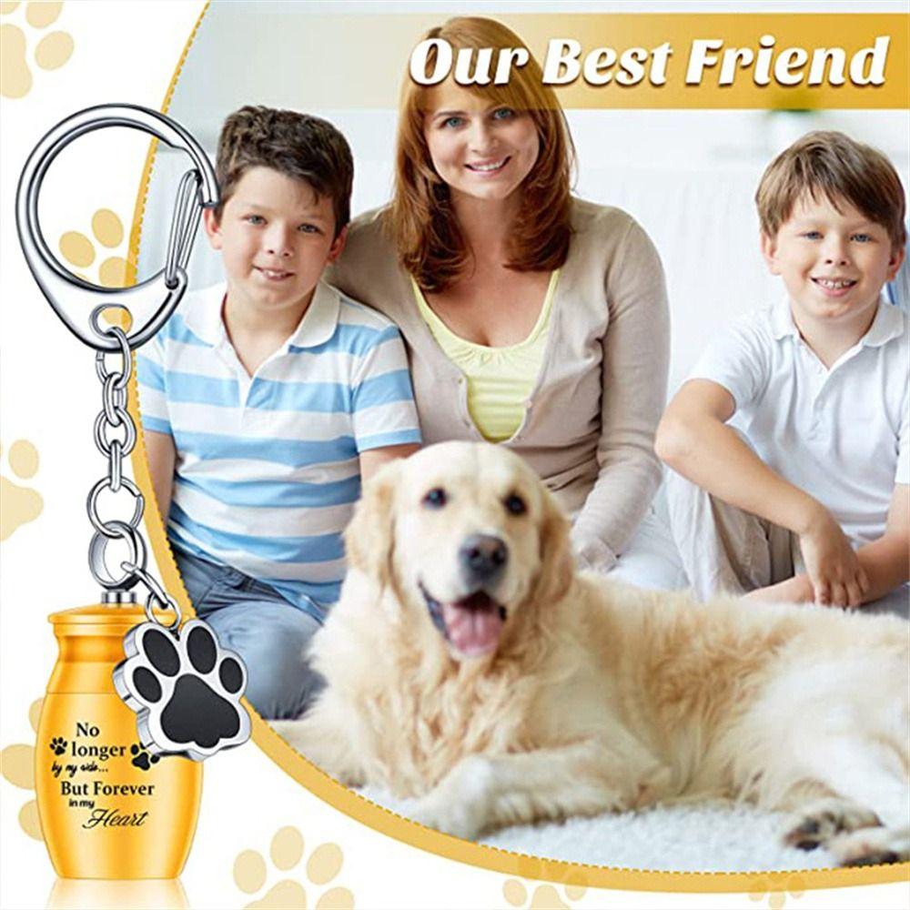 Dog Cat Ashes Dog Ashes Keepsake Paw Print Pet Urns Keyring Pet Urns Keychain Cremation Jewelry