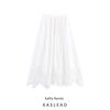 Kaslead New Women Clothes Western Style Simple and Versatile Embroidery Midi Skirt 6303041