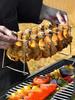BBQ Chicken Wing and Leg Rack 14 Slot Stainless Steel Chicken Leg Grill Rack Chicken Drumstick Roaster For Oven Grill