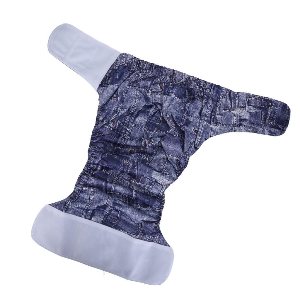 Многоразовые тканевые подгузники для взрослых, водонепроницаемые подгузники для защиты от недержания мочи у пожилых людей с застежками-липучками