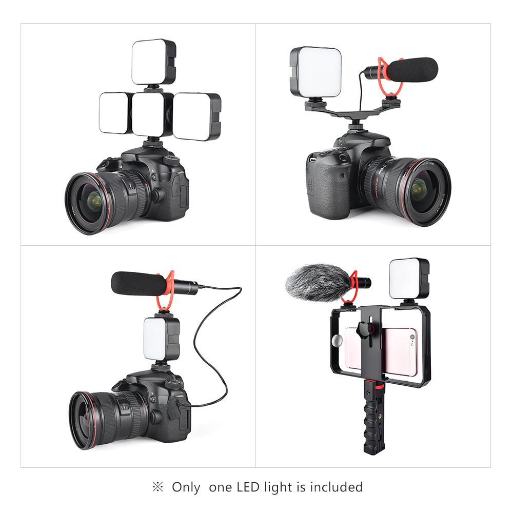 YELANGU LED01  Mini LED Video Light Photography Fill-in Lamp 6500K Dimmable 5W with Cold Shoe Mount