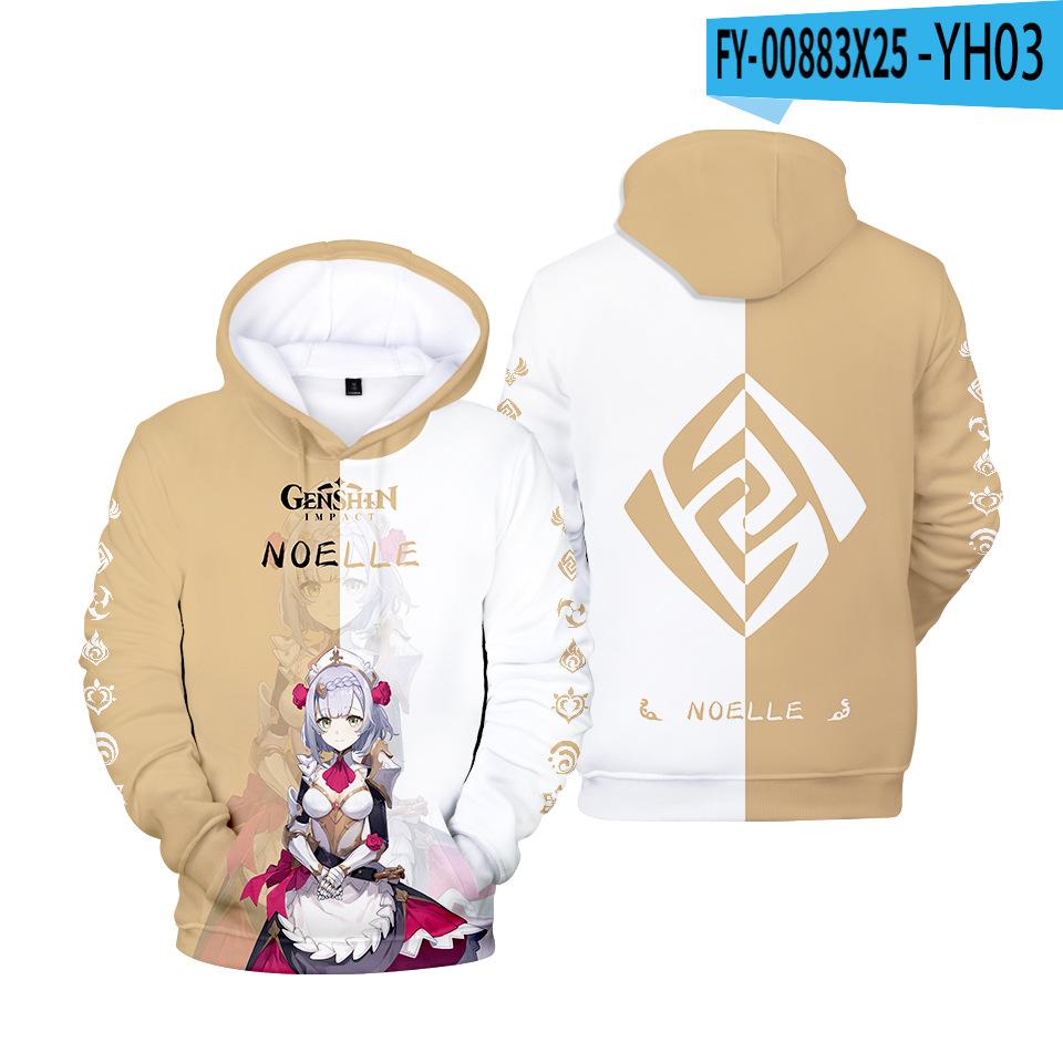 Классические популярные забавные толстовки с капюшоном Genshin Impact с 3D-принтом, толстовки для мужчин/женщин, толстовки с длинным рукавом для взрослых/детей, повседневные пуловеры