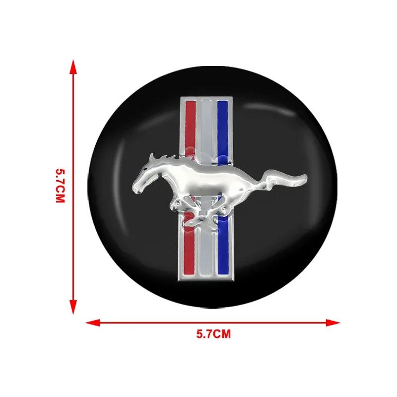 New 2026 Car Sticker For Ford 4Pcs Car styling 56mm Car Tyre Wheel Center Hub Cap Badge sticker For Ford Mustang FIESTA Focus Sh