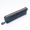 Classic Full Grain Leather Pencil Case School Office Zipper Pouch Gift Function for Fountain Pen Markers Makeups Coin Storage
