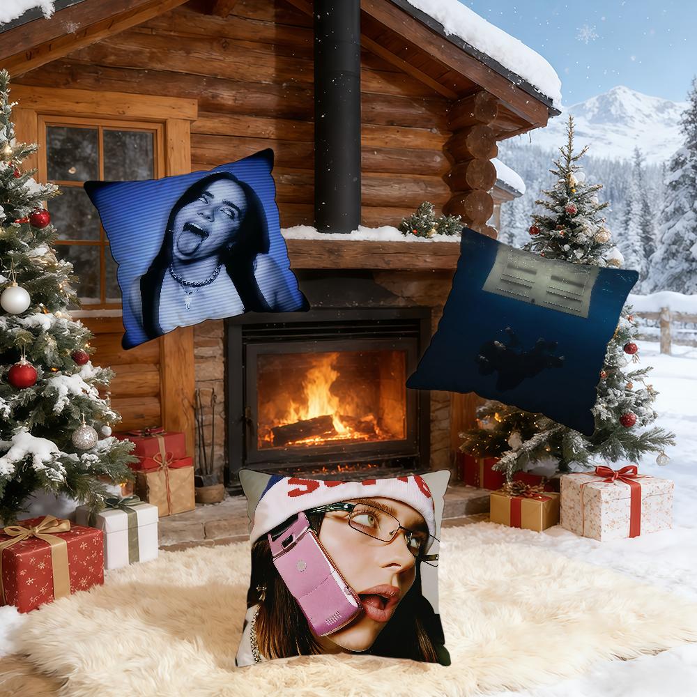 Певец B-Билли Айлиш-Eilish-ES наволочка для подушки Дом Постельное белье Диван Гостиная Наволочка Простая Мягкая для кожи Чехол на подушку Подарок на вечеринку