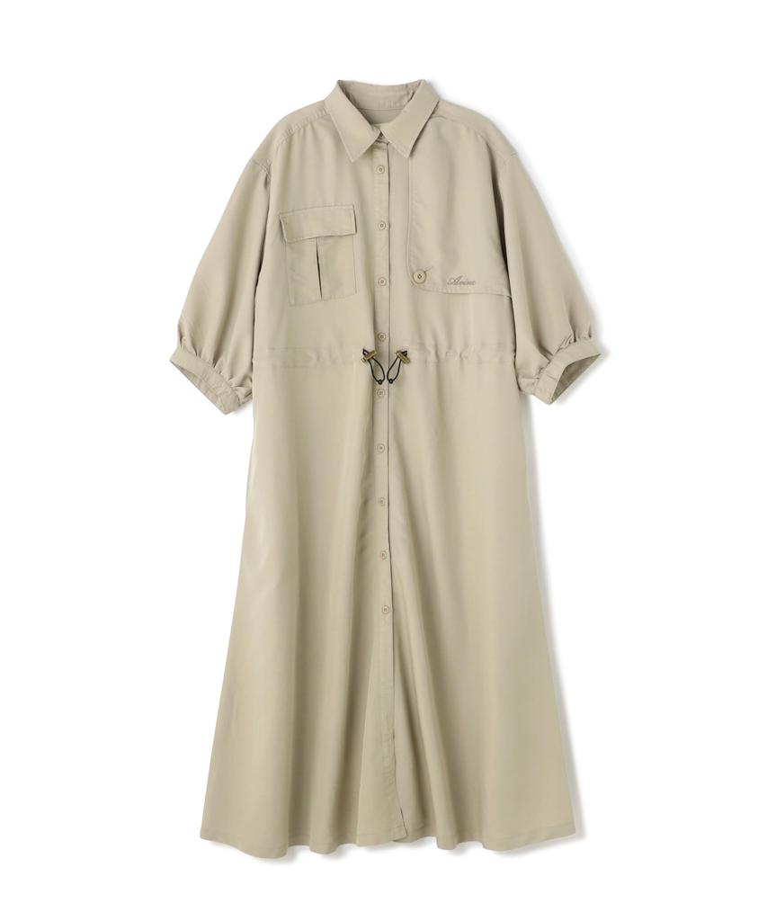 AVIREX STORM FLAP LONG SHIRT DRESS WOMEN'S F 040 beige 783-4220603