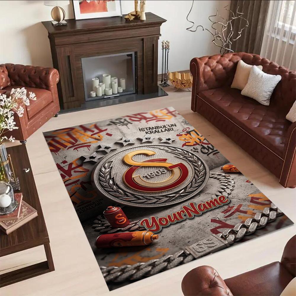 Galatasaray Customize Your Name Floor Rug Office Rug Perfect For Bedrooms Study Room Living Rooms Entryway Antislip Rug Anime Office Decor