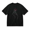 Women's Trend All-Season Classic T-Shirt Minimalist Finger Heart Graphic Tee