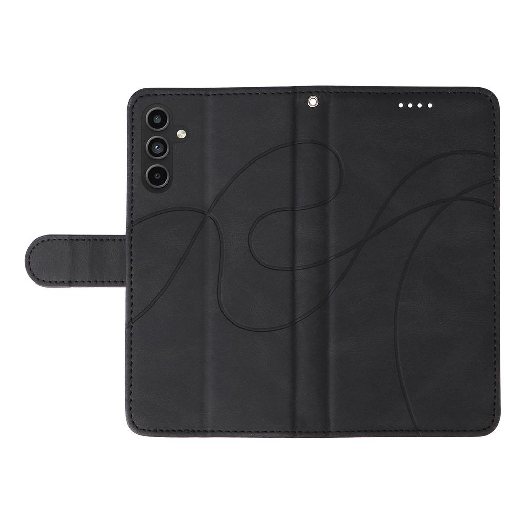 For Samsung Galaxy A15 5G Case Wallet Imprinted Line Leather Phone Cover