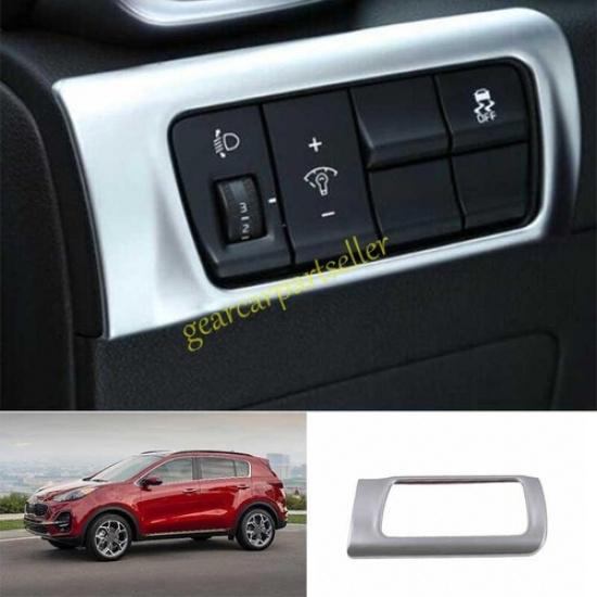 For Kia Sportage 17-2022 Matte Silver Driver's Side Dash Control Cover Trim