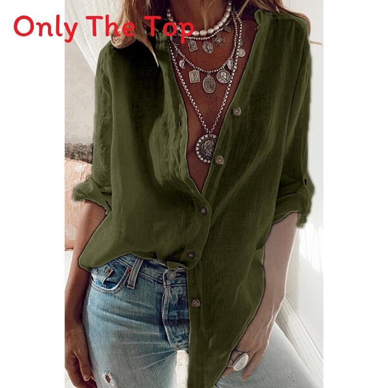 Streetwear Cotton Shirt With Spliced Design And Stand Collar For Casual Women