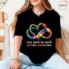 Autism Awareness Women Top Love Needs No Words Puzzle Graphic Tshirts O Neck Short Sleeve Summer Oversized FeUnisex Clothes